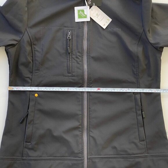 NWT Soft Shell Jacket Womens L Windproof Fleece Lined Zip Up Outdoor Black - Picture 12 of 14
